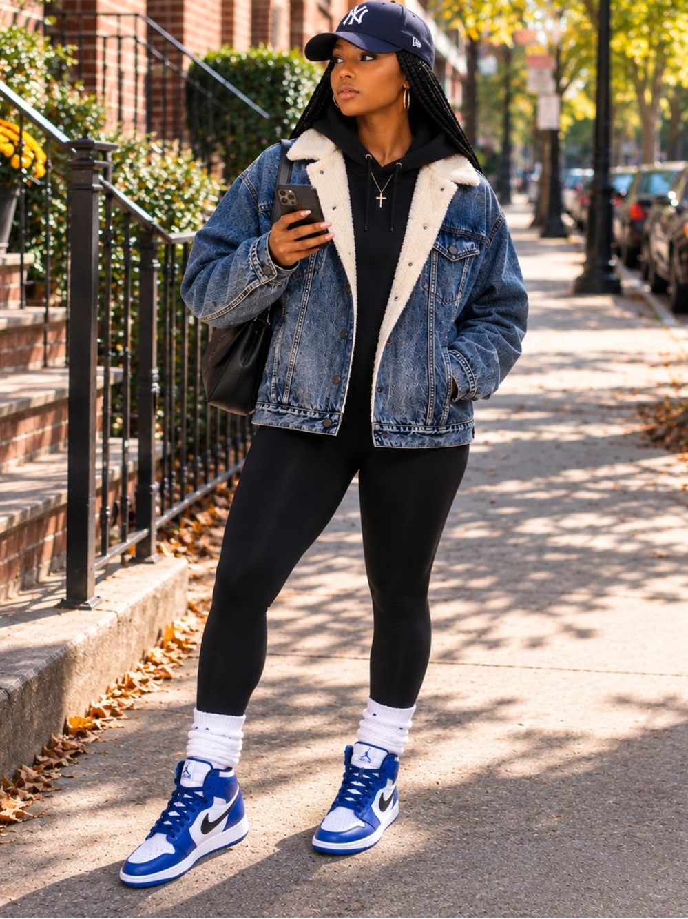 OFFLINE by Aerie Sherpa Lined Denim Jacket Size Small
